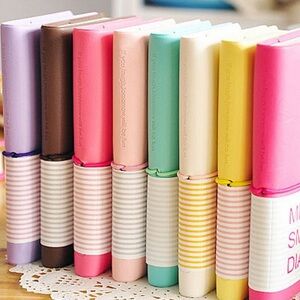 6 Candy Color Notebook Cute Smiling Mini Notebook